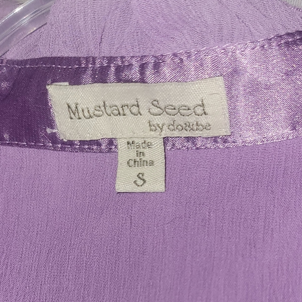 Mustard Seed Lavender Ruffle Blouse - Picture 2 of 3